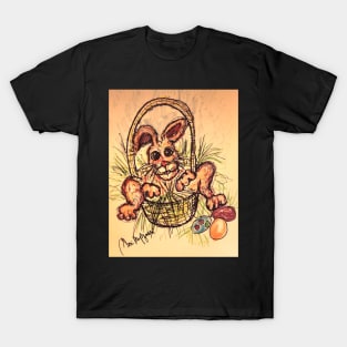 Easter Basket hunting with Rabbit T-Shirt